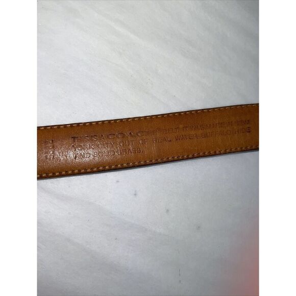 Coach Vintage Brown Leather Belt with Natural Brass Buckle Size 32” 80 CM - Picture 10 of 10